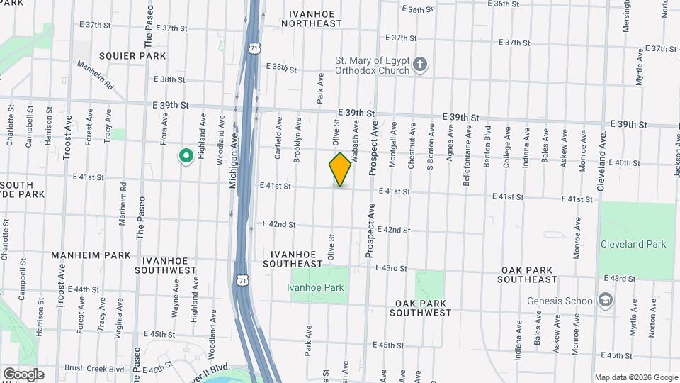 4101 Olive St Map and Location Details