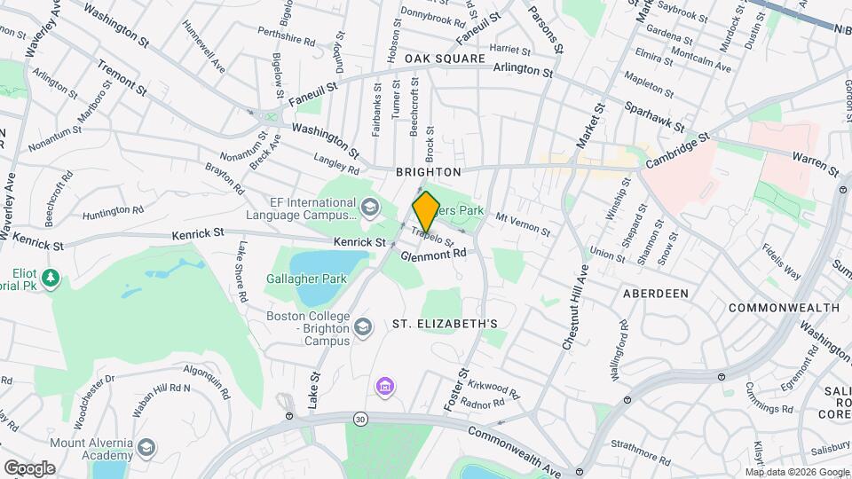 21 Trapelo St, Unit 2 bedroom apartment Map and Location Details