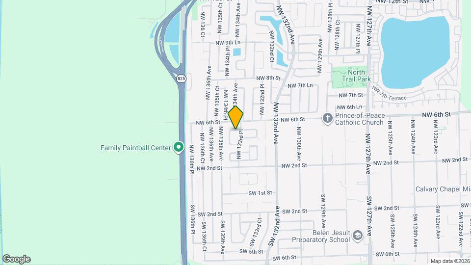 13336 NW 5th Terrace Map and Location Details