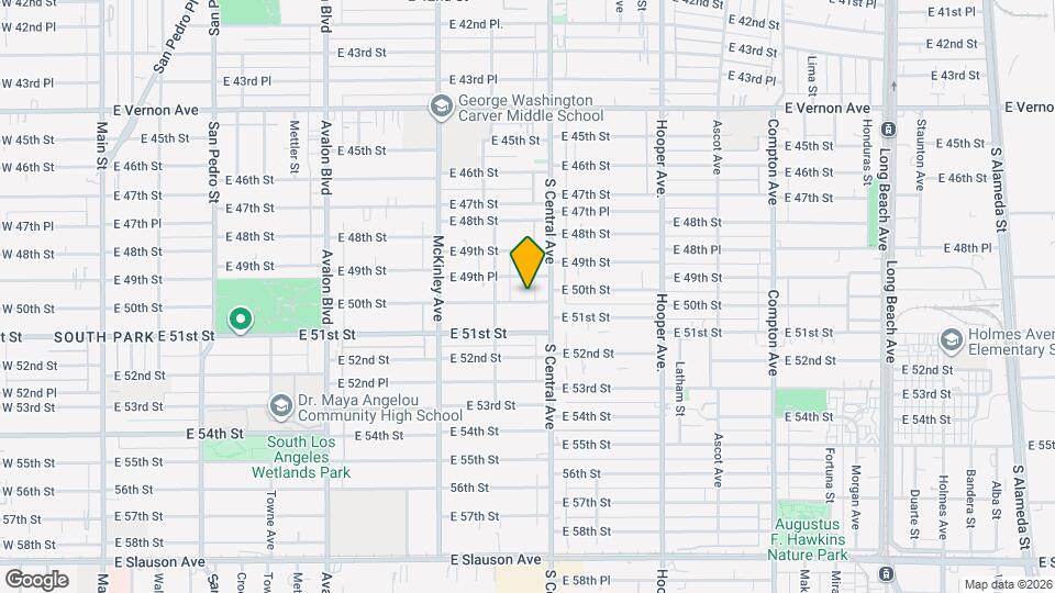 1039 E 50th St Mapa y Detalles de la Ubicación