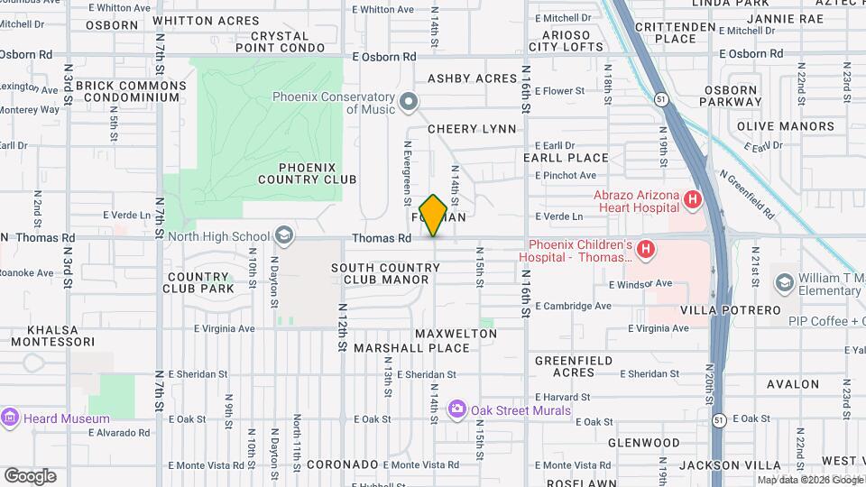 2888 N 14th St Map and Location Details