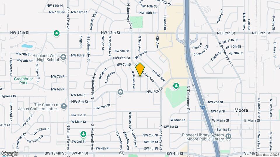705 N Dillon Ave Map and Location Details