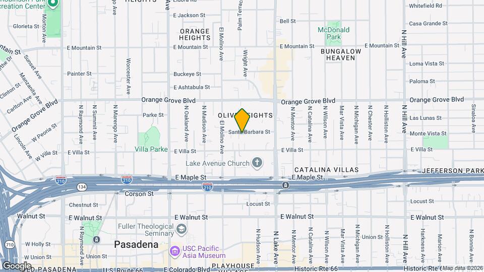 734 Santa Barbara St Map and Location Details
