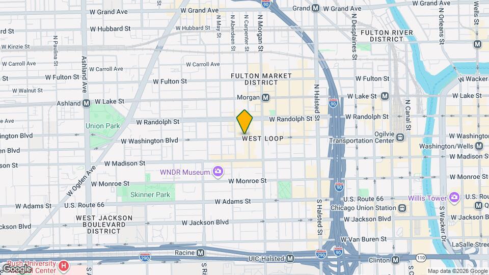 1056 W Washington Blvd Map and Location Details
