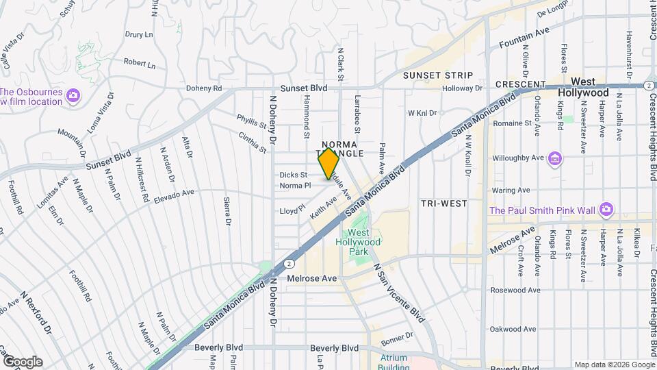 8956 1/2 Norma Pl Map and Location Details