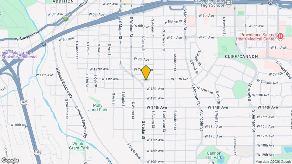 1321 W 11th Ave Map and Location Details