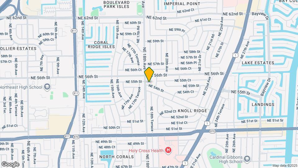 5501 NE 18th Terrace Map and Location Details