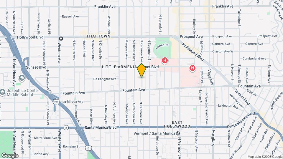 1342 N Kenmore Ave Map and Location Details