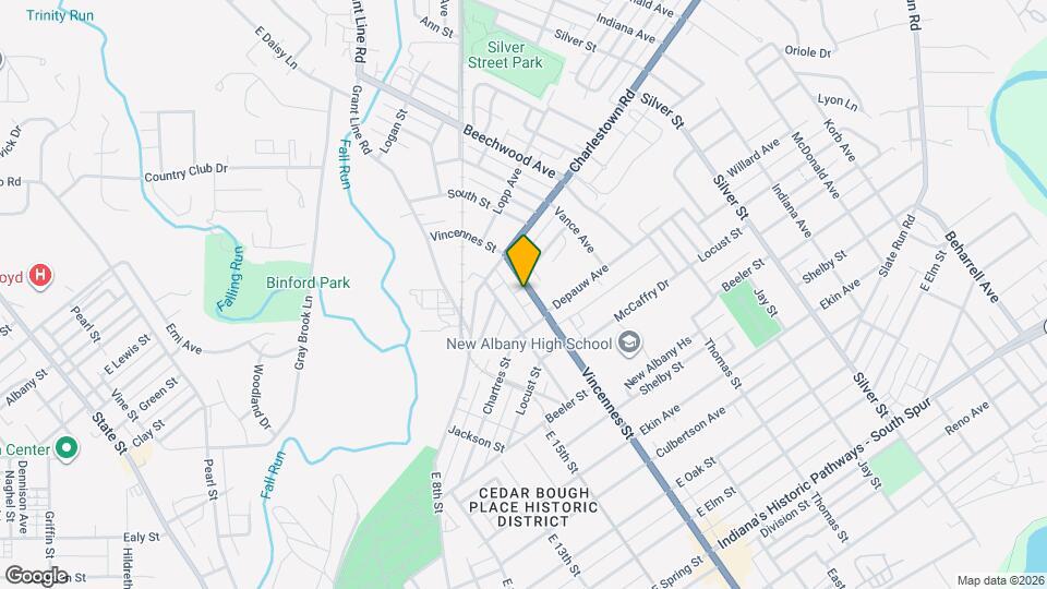 1227 Vincennes St Map and Location Details
