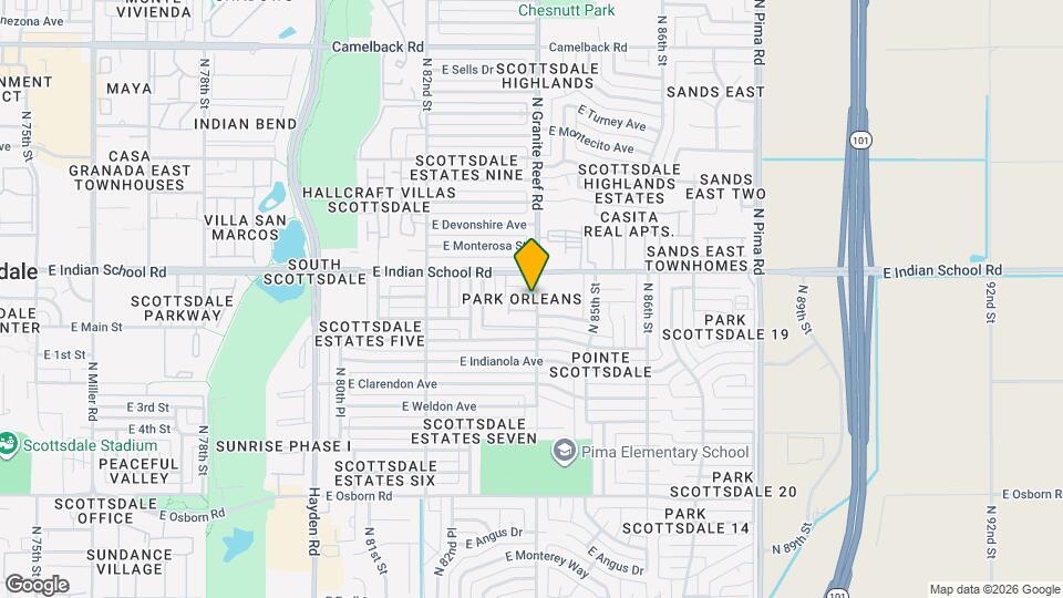 4026 N Granite Reef Rd Map and Location Details