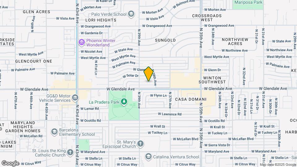 3817 W Cactus Wren Dr Mapa y Detalles de la Ubicación
