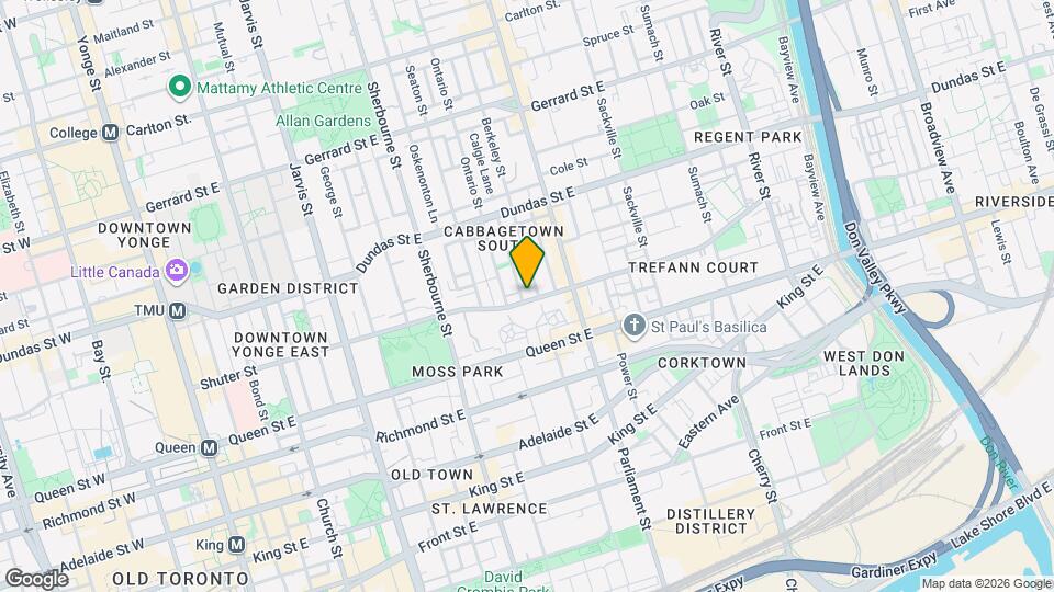 250 Shuter St Map and Location Details