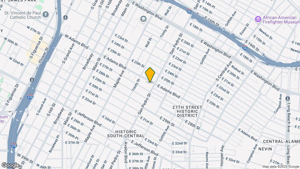 664 E Adams Blvd Map and Location Details
