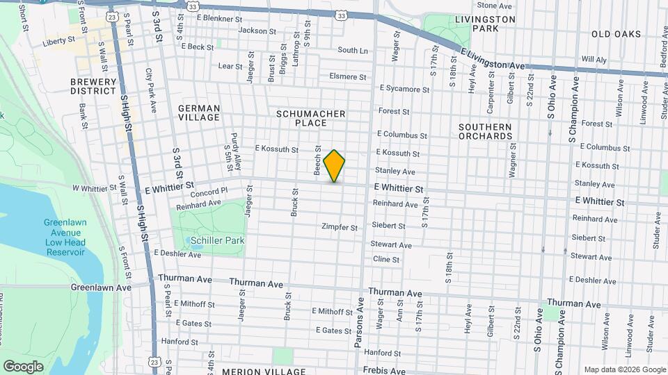 441 E Whittier St Map and Location Details