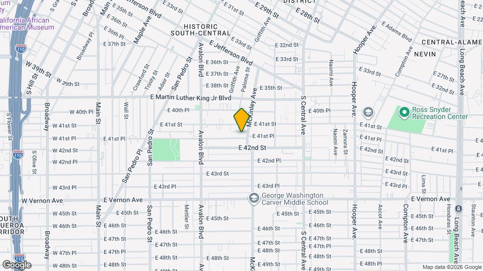 789 E 41st Pl, Unit Front Map and Location Details