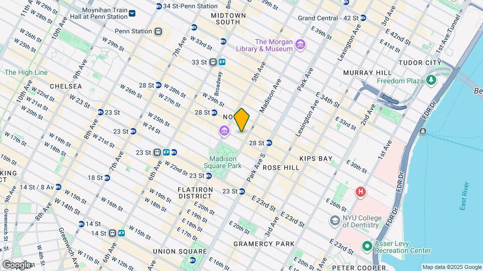 66 Madison Ave Map and Location Details