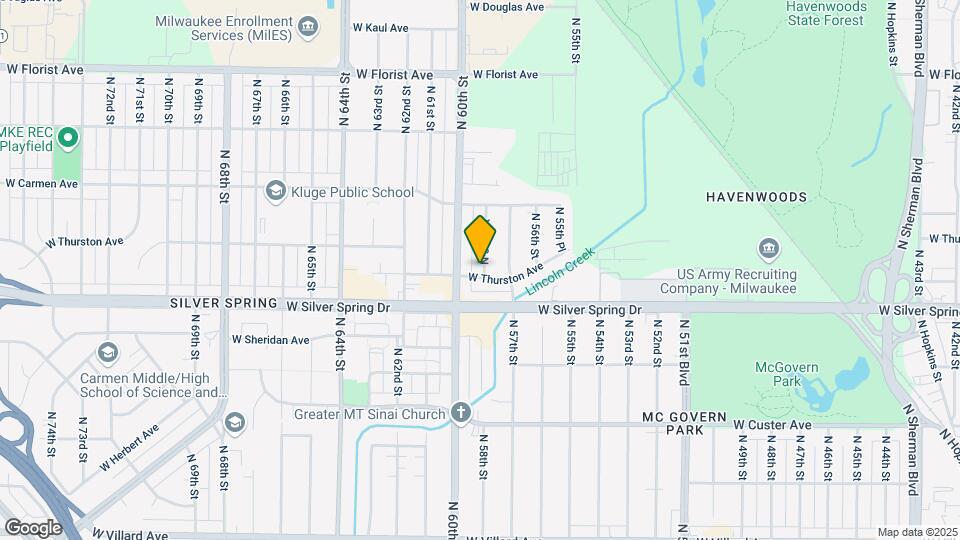 5643 N 58th St Map and Location Details