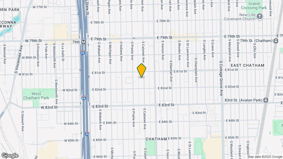 8124 S Calumet Ave, Unit Unit 1 Map and Location Details