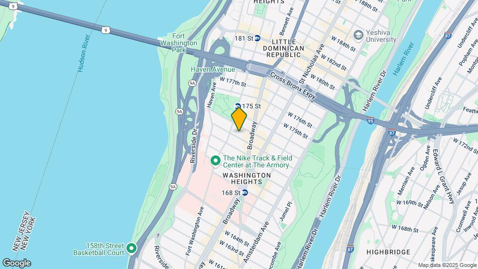 647 W 172nd St Map and Location Details