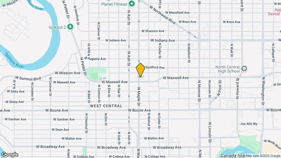 1528 W Maxwell Ave Mapa y Detalles de la Ubicación