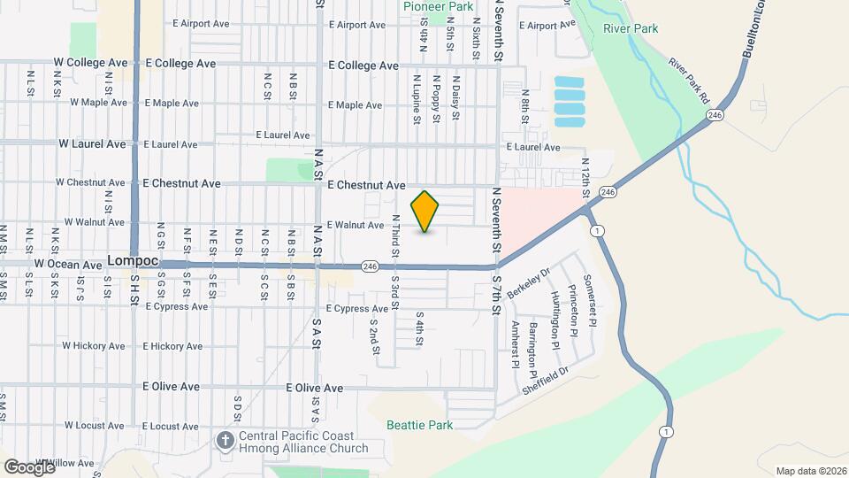 1202 E Walnut Map and Location Details