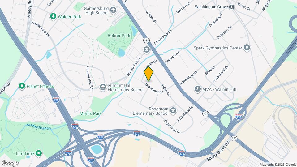 9201 Rosemont Dr Map and Location Details