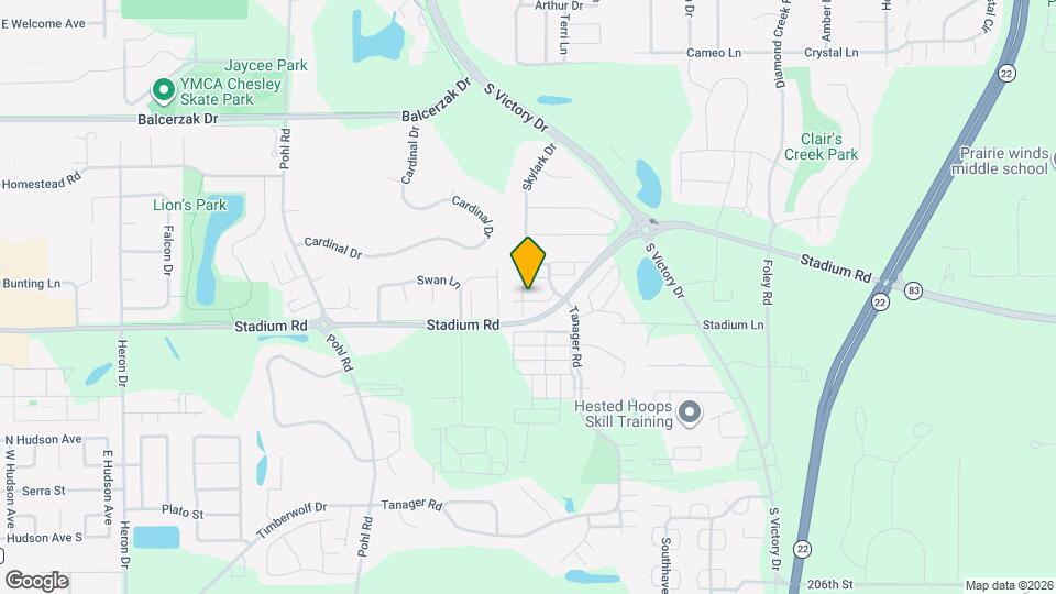 504 S Skylark Trail Map and Location Details