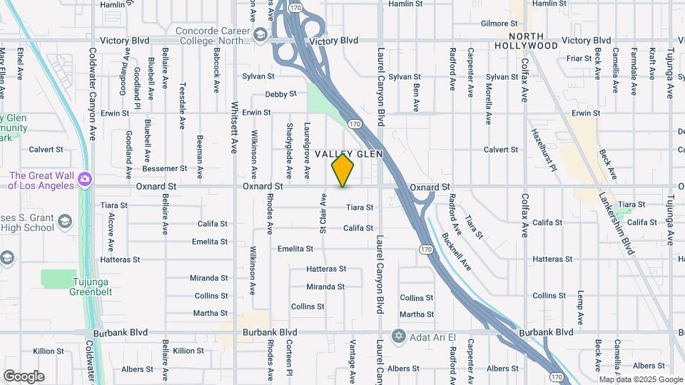 12164 Oxnard St Map and Location Details