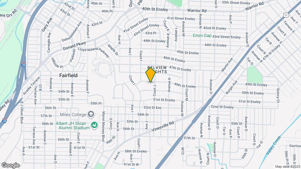 929 49th St Ensley Map and Location Details