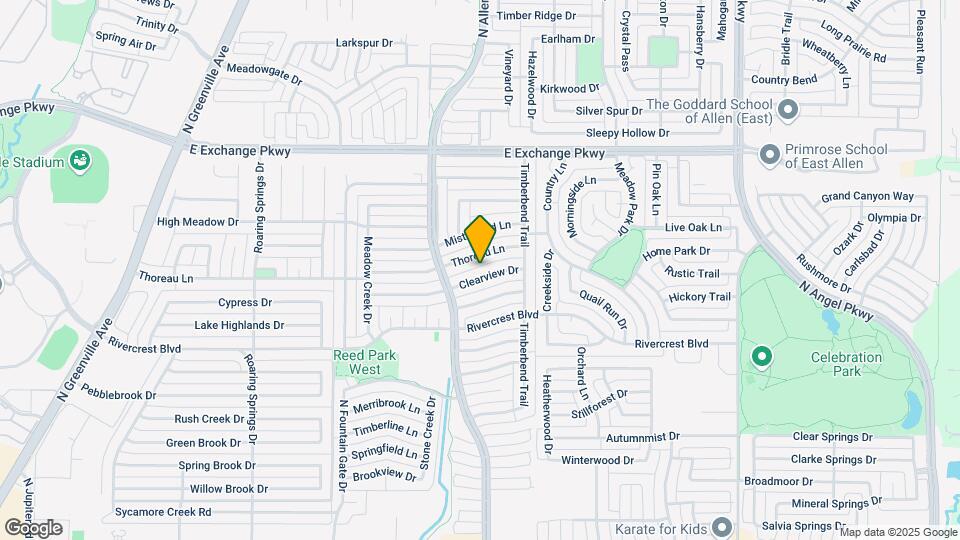 1313 Clearview Dr Mapa y Detalles de la Ubicación