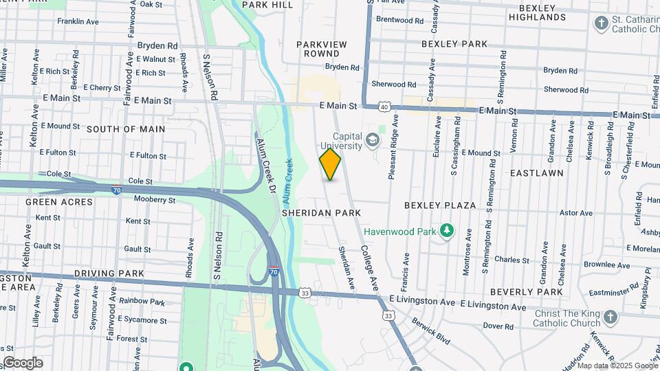 736 Sheridan Ave Map and Location Details