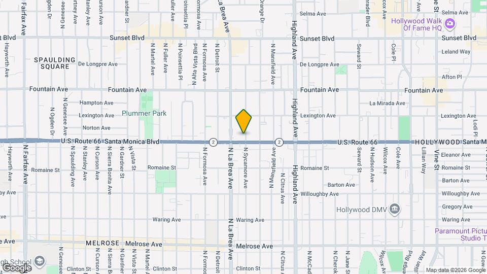 1109 S Sycamore Ave Map and Location Details