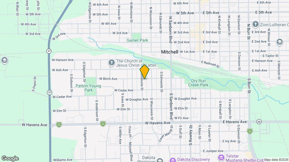 404 S Minnesota St Map and Location Details