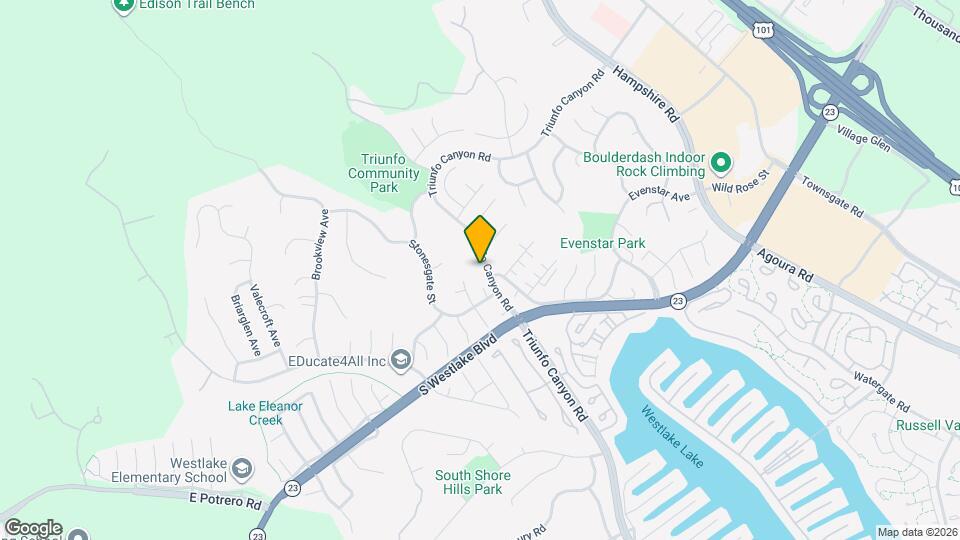 1075 Triunfo Canyon Rd Map and Location Details