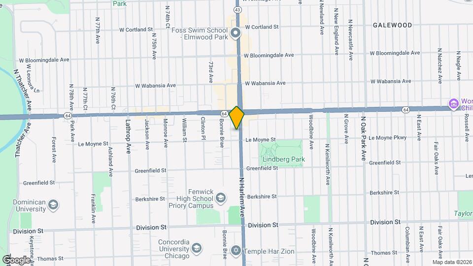 1508 N Harlem Ave, Unit #1E Map and Location Details