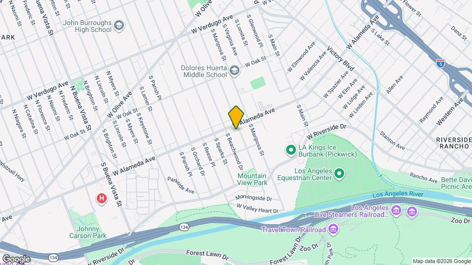 611 S Griffith Park Dr, Unit Equestrian Rancho studio Map and Location Details