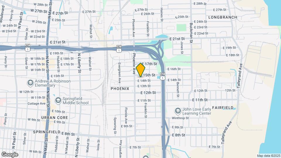 1137 E 14th St Map and Location Details