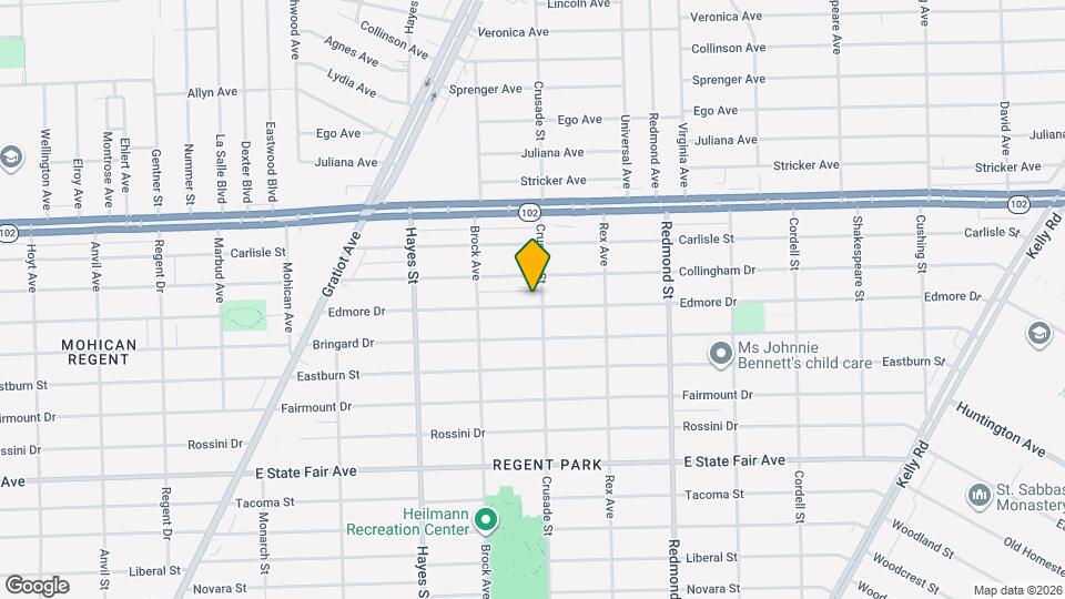 15503 Edmore Dr Map and Location Details