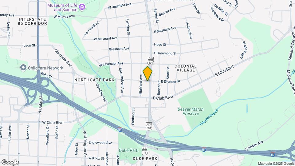 2411 N Roxboro St Map and Location Details