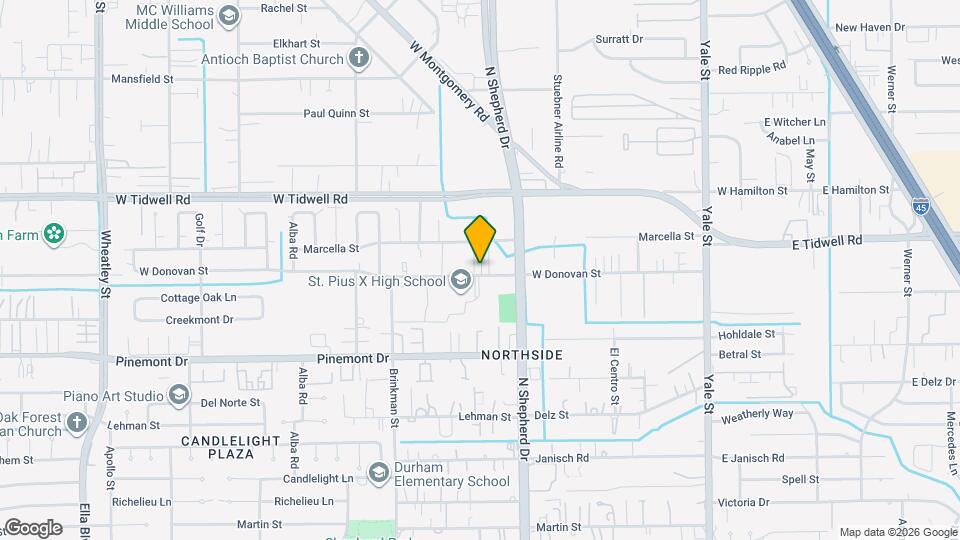 718 W Donovan St Map and Location Details