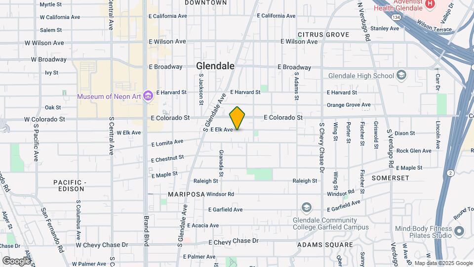 628 E Elk Ave Map and Location Details