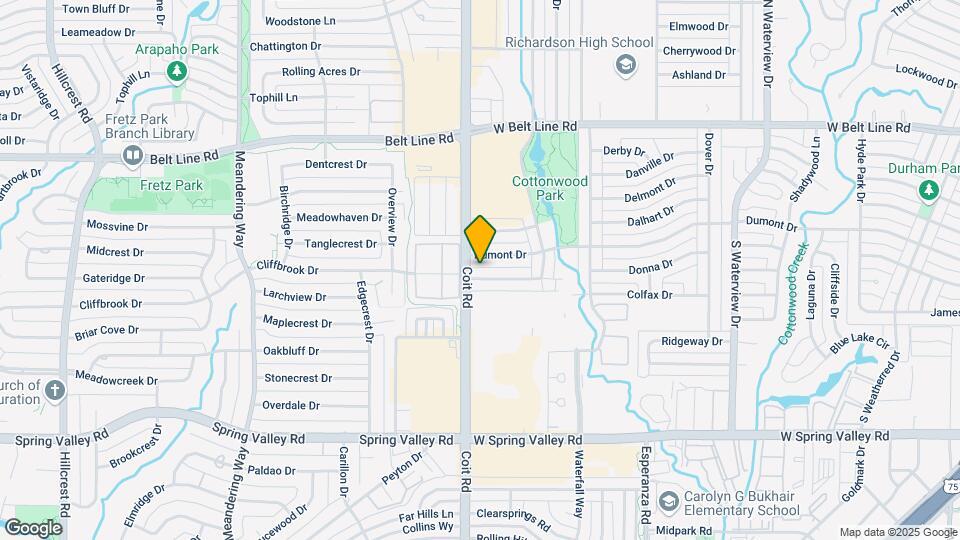 7921 Cliffbrook Dr Map and Location Details