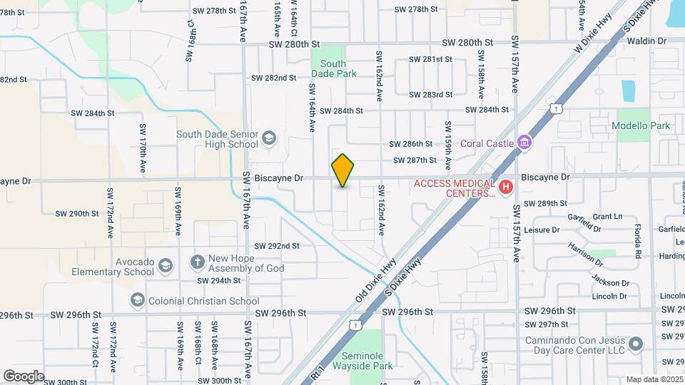 28866 SW 163rd Ave, Unit Efficiency homestead Map and Location Details