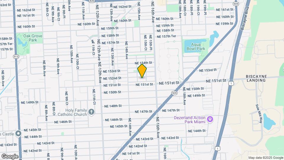 1511 NE 151st Terrace Mapa y Detalles de la Ubicación