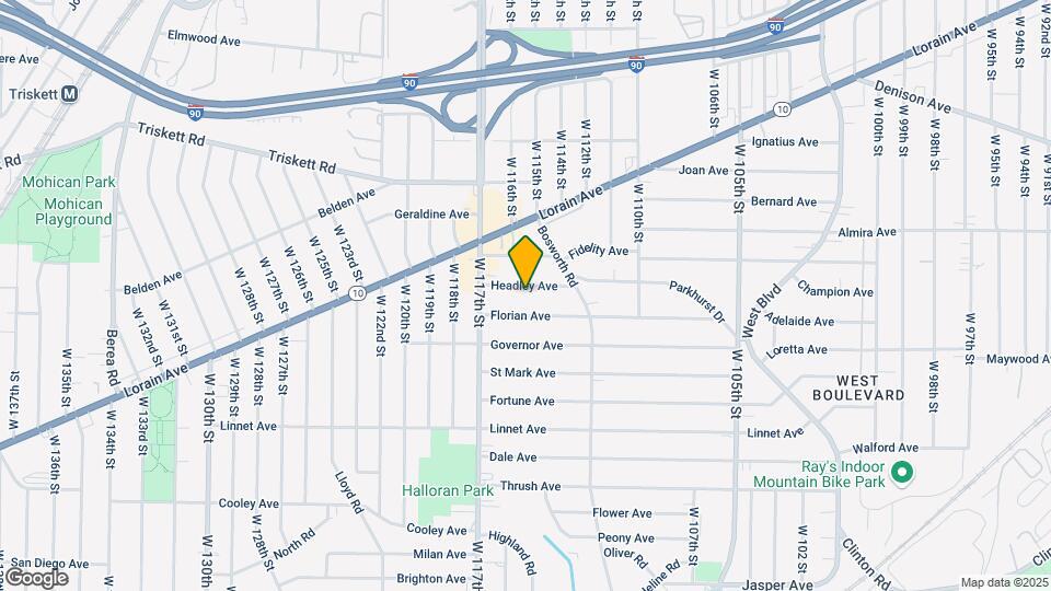 11421 Headley Ave Map and Location Details