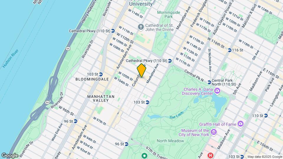 68 West 106th Street Map and Location Details