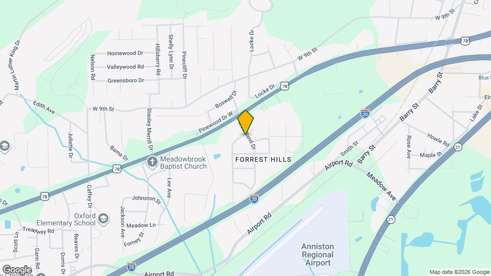 1300 Woodland Dr Map and Location Details