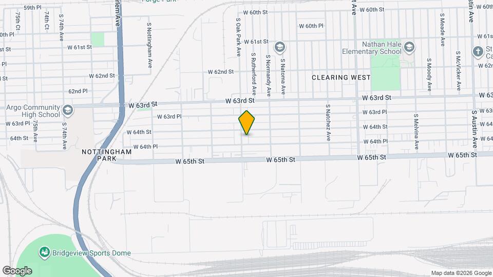 6419 S Oak Park Ave Mapa y Detalles de la Ubicación