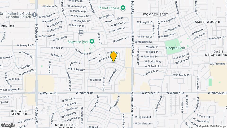 1205 W El Alba Way Map and Location Details