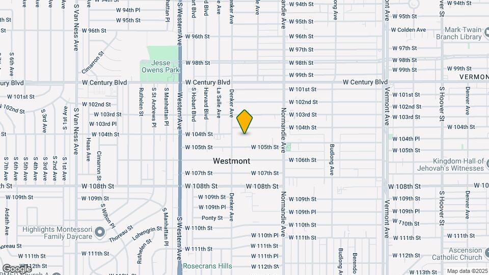 1525 W 105th St Map and Location Details